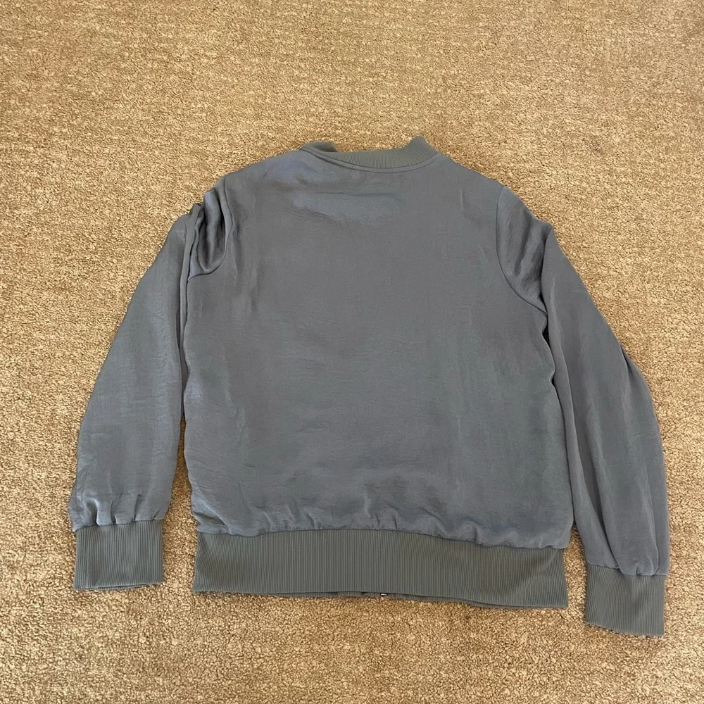 Charming Charlie Silky Fashion Retro Embroidered Windbreaker Womens Size (S) - Picture 6 of 6